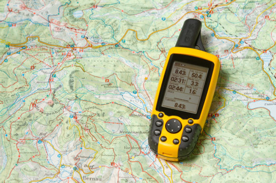 GPSロガーと地図